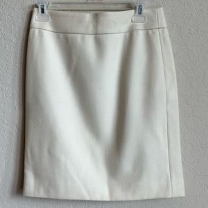 J.CREW Wool Pencil Skirt Cream Size 2P